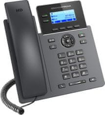 Grandstream GRP2602G telefon SIP, 2,21-palčni LCD zaslon z osvetlitvijo, 4 računi SIP, 2x1Gbit vrata, PoE
