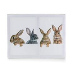HOME DECOR Slika 4x RABBIT 40 x 30 x 2 cm