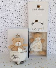 Doudou Darilni set - igrača z držalom za dudo Teddy Bear King 15 cm