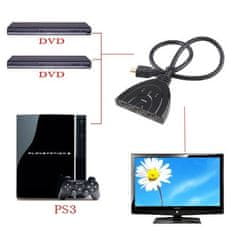 Kitajc HDMI preklopnik 3x1 3 vhodi in 1 izhod - ročni