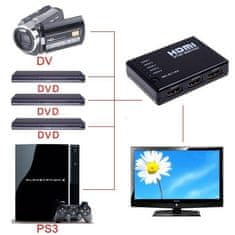 Kitajc HDMI preklopnik 5x1 5 vhodov in 1 izhod z IR daljinskim upravljalnikom