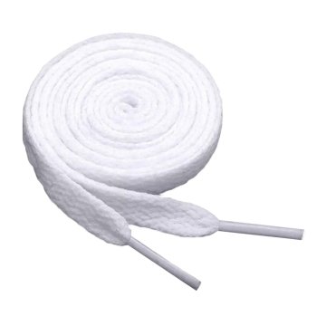 Northix Ploščata vezalka, 120 cm - bela