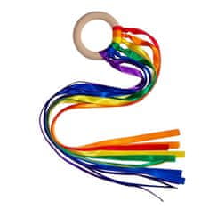 Northix Senzorična igrača s pisanimi trakovi iz blaga 