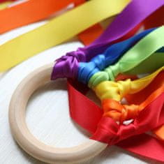 Northix Senzorična igrača s pisanimi trakovi iz blaga 