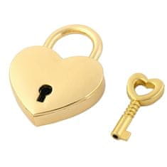 Northix Kovinsko-zlata ključavnica v obliki srca 