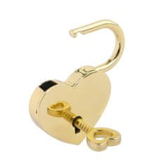 Northix Kovinsko-zlata ključavnica v obliki srca 