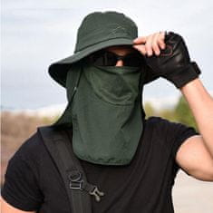 Northix Vodoodporna kapa za uporabo na prostem s ščitnikom za obraz – zelena 