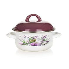 Banquet Emajlirana posoda LAVENDER 18 cm, 1,4 l, komplet 4 kosov