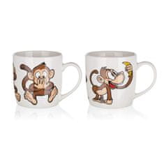 Banquet Keramični vrč MONKEY 320 ml, asorti, set 6