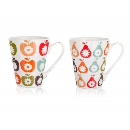 Banquet Keramični vrč FRUIT 300 ml, asorti, set 4
