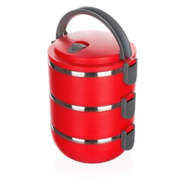 Banquet Plastični nosilec za živila CULINARIA Red 1,8 l, 3 deli, komplet 3 kosov