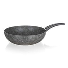 Banquet WOK ponev z neprijemljivo površino GRANITE PR 28 x 8 cm, indukcija, komplet 4 kosov