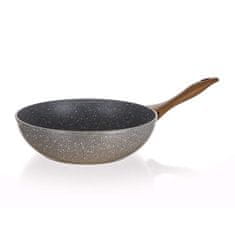 Banquet Ponev WOK z neprijemljivo površino NATURAL STONE 28 x 7,8 cm, komplet 4 kosov