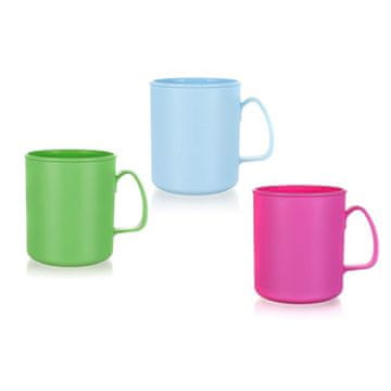 Banquet Plastična skodelica 300 ml, mešanica barv, komplet 18 kosov