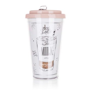 Banquet Potovalna skodelica z dvojno steno COFFEE 500 ml, Iced latte, komplet 4