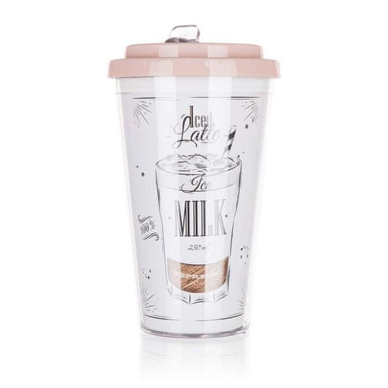 Banquet Potovalna skodelica z dvojno steno COFFEE 500 ml, Iced latte, komplet 4