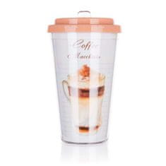 Banquet Potovalna skodelica z dvojno steno COFFEE 500 ml, Coffee macchiato, set 4