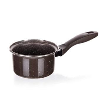 Banquet Emajlirana ponev GRANITE temno rjava 14 x 6,5 cm, 0,55 l, komplet 4