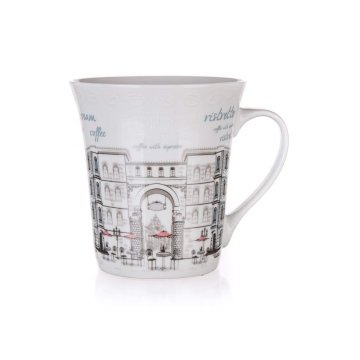 Banquet Keramični vrč RISTRETTO 350 ml, dekor 2, komplet 6 kosov