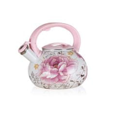 Banquet Žvižgajoči emajlirani čajnik MAGNOLIA 3 l