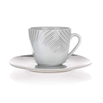 Banquet Skodelica in krožnik CHARME 200 ml, komplet 6 kosov