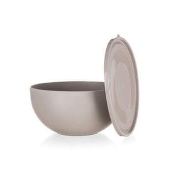 Banquet Plastična posoda s pokrovom CULINARIA premer 20,7 cm, 2,5 l, Latte, komplet 6 kosov