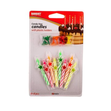 Banquet Rojstnodnevne sveče MY PARTY Star, 8/8 kosov, komplet 12 kosov