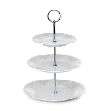 Banquet Stojalo za sladkarije iz porcelana BAROCCO, 3 nivoji