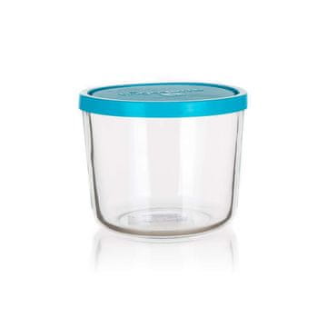 eoshop Stekleni kozarec FRIGOVERRE 813 ml, modri pokrov, komplet 4 kosov