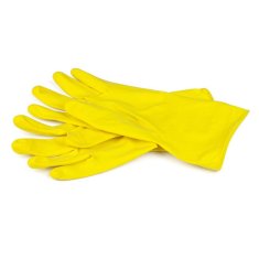 BRILANZ Lateks rokavice za čiščenje, velikost S, rumene, komplet 18 kosov