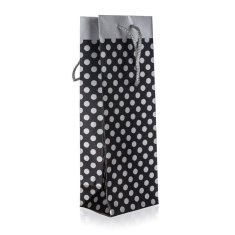 HOME DECOR Darilna vrečka za steklenico SILVER DOTS 12 x 35 x 9 cm, komplet 12 kosov