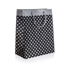 HOME DECOR Darilna vrečka SILVER DOTS velikost. XXL, 33 x 45 x 10 cm, komplet 10 kosov