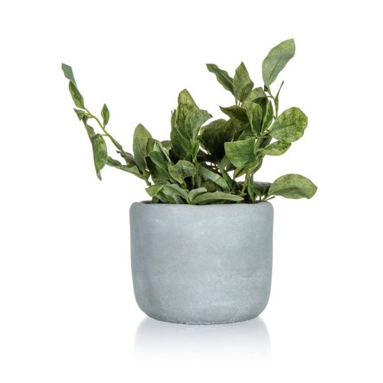 HOME DECOR DOM DEKOR Umetno cvetje v betonskem loncu GREENERY 18 x 20 cm
