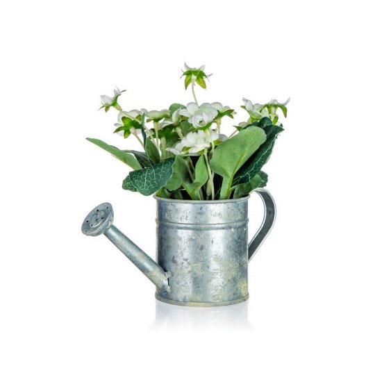 HOME DECOR DOM DEKOR Umetno cvetje v kovinskem lončku BEGONIA 17 x 15 cm
