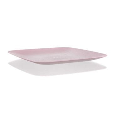 Banquet Krožnik plitev kvadratni 23,5 x 23,5 cm, roza, komplet 10 kosov
