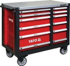 YATO Mobilna delavniška omara 6+6 predalov rdeča