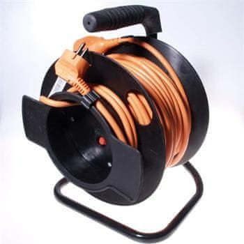 PremiumCord Podaljševalni kabel 230V 50m boben, presek žice 3x1,5mm2, 1x vtičnica