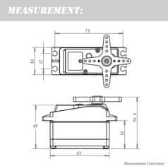 YUNIQUE GREEN-CLEAN DS5160 7.4V 60KG digitalni servomotor z 18T cam servomotorjem za robotski tovornjak Model Baja Avto 1/10 (180 stopinj)