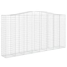 Vidaxl Obokane gabion košare 15kosov 400x50x200/220cm pocinkano železo