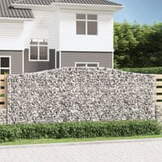 shumee Obokana gabionska košara 8 kos 400x50x160/180cm cinkano železo