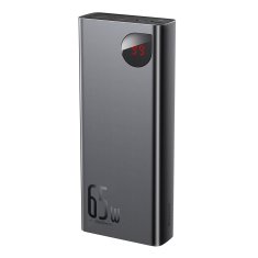 BASEUS Powerbank Adaman Metal 20000mAh, PD, QC 3.0, 65W, 2xUSB + USB-C + micro USB, (črna)