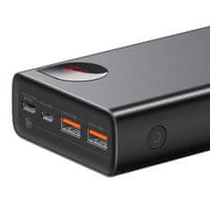 BASEUS 20000mAh Baseus Adaman Metal Powerbank, PD, QC 3.0, 65W, 2xUSB + USB-C + micro USB, (črn)
