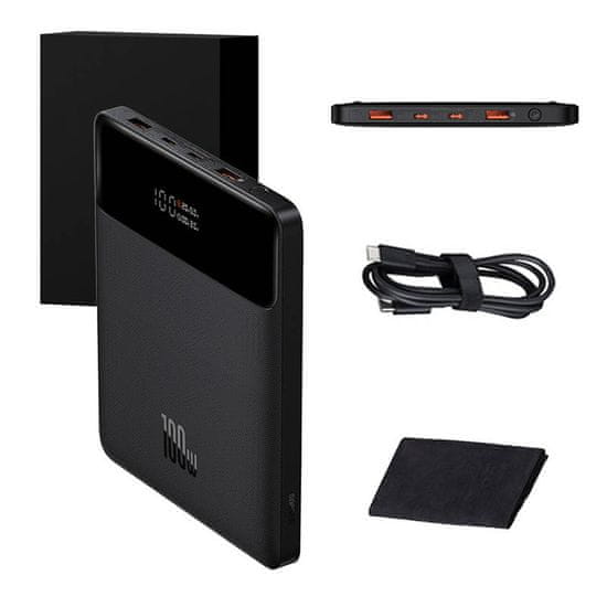 BASEUS Blade 20000mAh Powerbank, 2xUSB+2xUSB-C, 100W (črna)