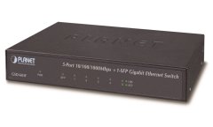 Planet GSD-603F Gigabitno stikalo 5x 1000Base-T(RJ-45) + 1x SFP, kovinsko, EuP