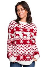 BeWear Klasičen ženski pulover Lioba BK039 bela L/XL