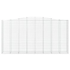 Vidaxl Obokane gabion košare 15kosov 400x50x200/220cm pocinkano železo