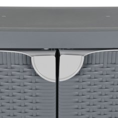 Vidaxl Vrtna omara siva 65x45x88 cm PP ratan