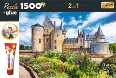 Trefl 2v1 puzzle set Grad Sully-sur-Loire, Francija 1500 kosov z lepilom