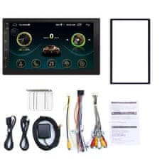 BergMont Avtoradio z navigacijo 2 DIN, ANDROID 13, 7 inčni zaslon na dotik, 2/16 GB, GPS, Bluetooth, WiFi, kamera za vzvratno vožnjo