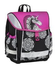 Bagmaster Šolska torba za prvošolce LIM 9 A PINK/BLACK/WHITE